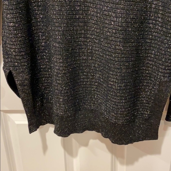 Black Dressy Shimmery Boxy Fit Sweater EUC - Picture 7 of 9